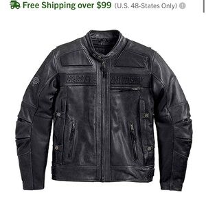 Harley-Davidson Men's Triple Vent STEALTH Distressed Black Leather Jacket